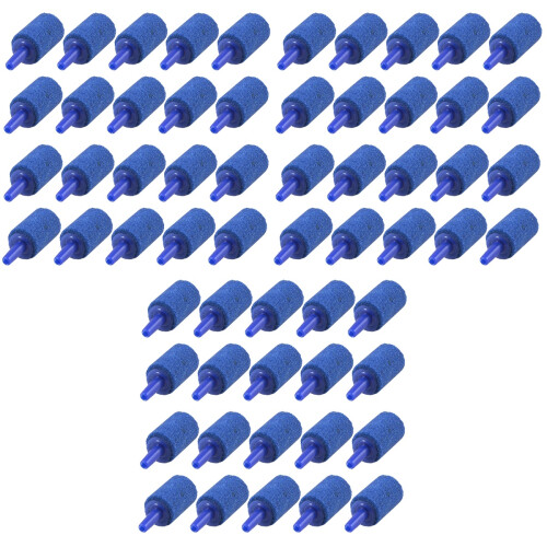 60 Pcs Air Stone Mineral Bubble Diffuser For Aquarium Fish Tank Pump Blue 2