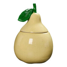 Pear Tea Can, Canister with Lid, Coffee Canister Coffee Jar, Ceramic Jar Coffee Storage Container Ceramic Bowl with Lid Flour Storage Container