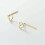 925 Sterling Silver Heart Stud Earrings Gold 1 Pair 1