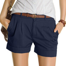 Women's chino shorts navy blue XL