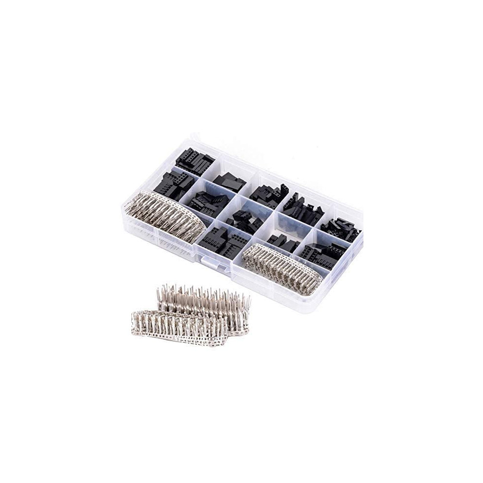 Chenbo 620Pcs 2.54Mm/0.1" Jumper Wires, Pin Headers, Housing & Crimp Pins Kit With Plastic Box 9028731179261