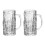 Beer Mug Set 2 pcs 16 oz Bark Pattern Embossed Thickened 1