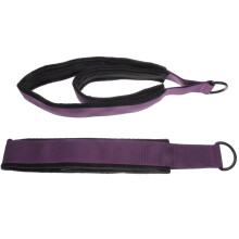 Purple Fitness Exercise Bands for Yoga Pilates and Stretching with High Elasticity Polyester Cotton 2pcs