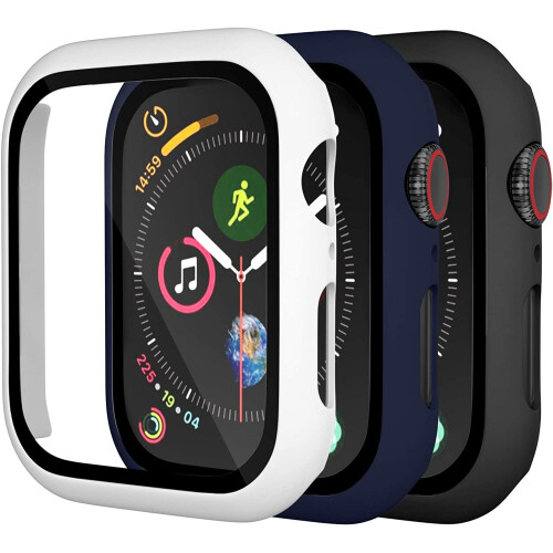 Συμβατή με θήκη XiHAMA για Apple Watch για SE/6/5/4 + Προστατευτικό οθόνης, λεπτό κάλυμμα