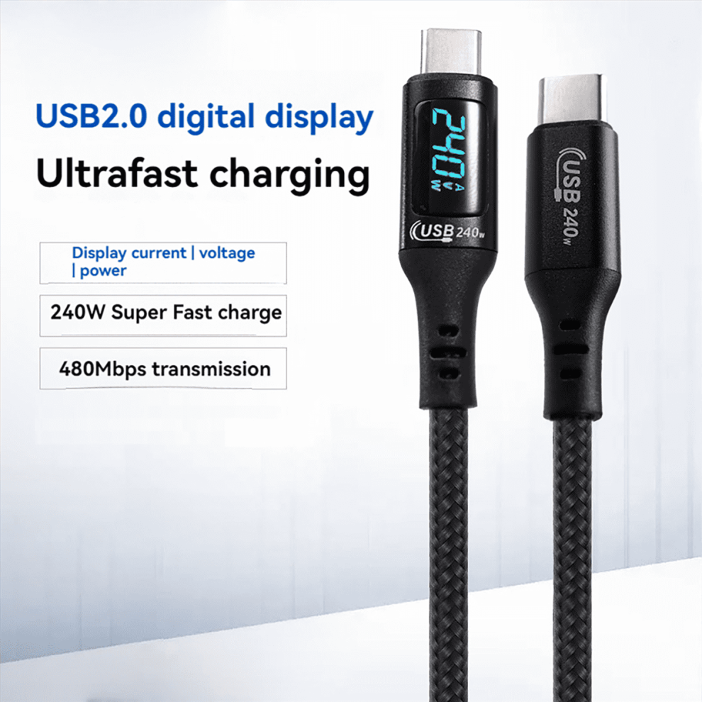 Usb Type C To Usb C Cable 240W Pd 3.1 Fast Charging Charger Usb2.0 480Mbps Type-C Digital Display Data Cable 9028731179490