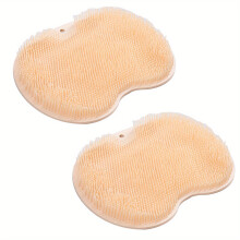 Siliconen voet- en rugscrubber voor onder de douche met antislip zuignappen, wandgemonteerde dieptereinigende lichaamsscrubber
