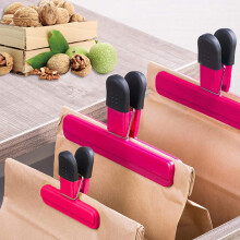 Paquete de 10 clips para sellar bolsas de papas fritas, clips resistentes para alimentos, 5 pequeños + 5 grandes, clips de plástico para sellar,