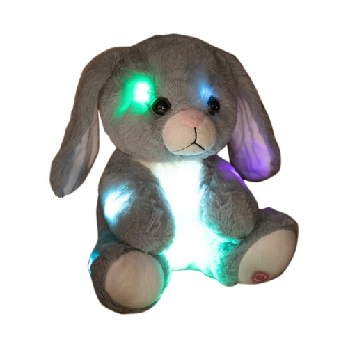 Alpaca/Coelho de Pelúcia Criativo com Luzes LED Indutivas, 35 cm (14 polegadas)