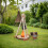Mini Bonfire Pit Set With Realistic Flame And Hanging Pot 6