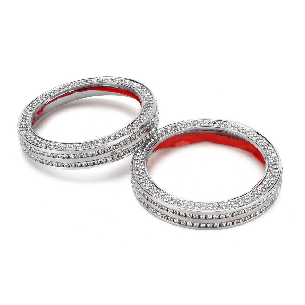 2Pcs Car A/C Knob Rings Decor For Mercedes Fit 7055741790126