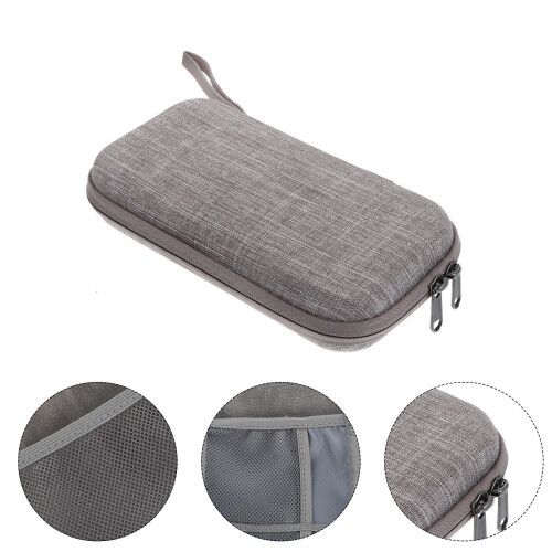 Durable Grey Power Bank Case with USB Cable and Earphone Organizer 2