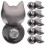 6pcs cat shaped stainless steel bag locks replacements 3