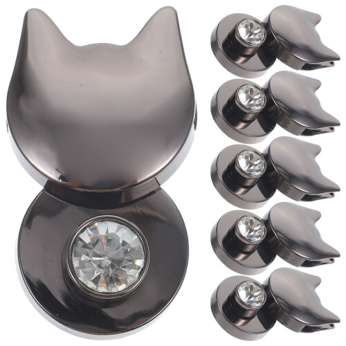 6pcs cat shaped stainless steel bag locks replacements 2