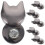 6pcs cat shaped stainless steel bag locks replacements 8
