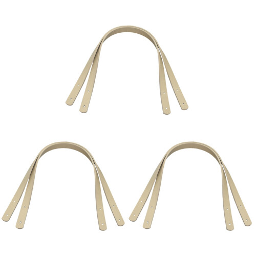 6Pièces Poignées De Sac Beige Rivetées Pour Accessoires Sac À Main 1