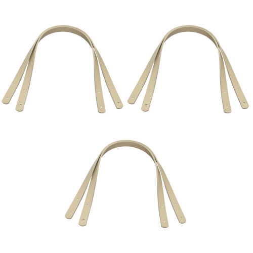 6Pièces Poignées De Sac Beige Rivetées Pour Accessoires Sac À Main 2