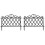 2Pcs Sturdy Black Plastic Garden Fence Decor for Yard and Path Borders 2