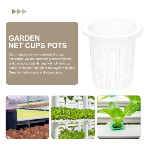 Hydroponics Planter Pot Plastic Transparent 50pcs 1
