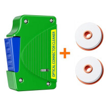 Fiber Optic Cleaner Cassette+2XCleaning Core Fiber End Face Cleaning Box Pigtail Cleaner for SC/FC/ST/LC Cleaner Tool C