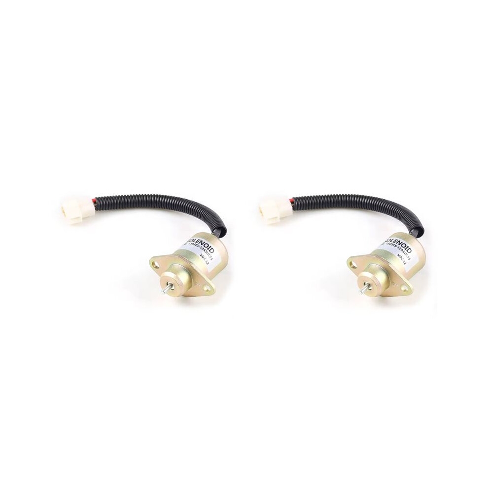 2X 1503Es-12A5uc5s Sa-4569-T 12V Fuel Shut Off Solenoid For 05 Series D905 D1005 V1205 V1305 V1505 17454-60010 6031861903319