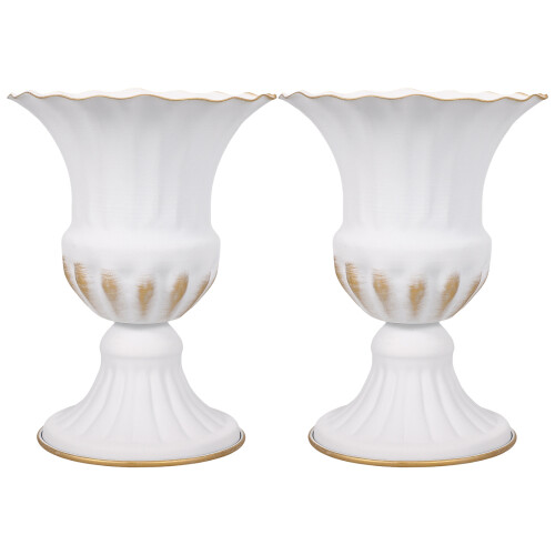 2 Pezzi Vaso Decorativo In Ferro Per Cimitero E Ricordo 2