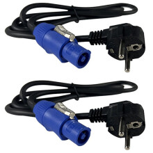 2X Przewód Zasilający Powercon Plug Stage Light 3core 1,2M Kabel Zasilający DMX512 Light LED Light Event Show Wtyczka EU