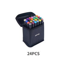 (24 Color Marker Pen) 24/48/120-Farben-Marker-Set, farbige Marker mit zwei Spitzen, Aquarell-Pinselstift-Set, hochwertige mehrfarbige Marker