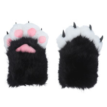 1Paar Realistische Katzenpfoten Mit Krallen, Schwarzes Fell