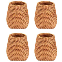 4X Rattan Essstäbchen Rohr Schaufel Löffel Eimer Abendessen Messer Gabeln Geschirr Aufbewahrungsbox Aufbewahrungskörbe Organizer C
