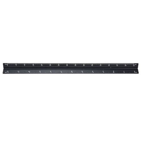 Triangular Ruler Aluminum Alloy Material Clear Reading Engraved Marking Durable Wearable Measuring Tools for DrawingLarge Scale Ruler 2