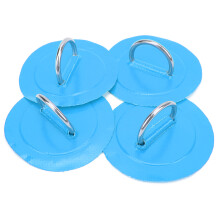 4 Stück Blaue Aufblasbare Boot D‑Ring Polster PVC Edelstahl Marine Befestigungsschnalle
