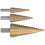 3PCS/Set Step Drill Bit Triangular Shank High Speed Steel Cone Drilling Hole Tool Set with Aluminum Case 4