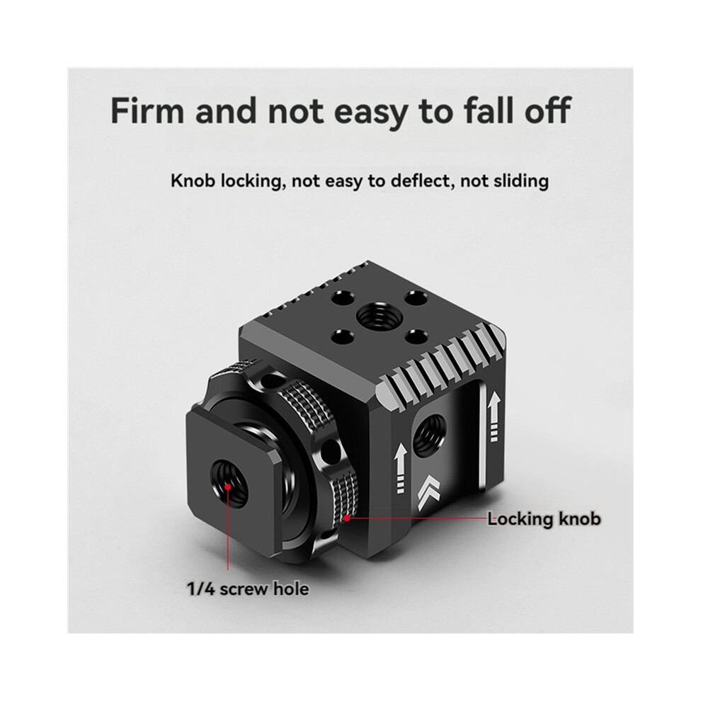 2X Triple Hot Shoe Mount Adapter 1/4 Hole Hot Shoe Monitor Base Mic Fill Bracket Holder For Slr Camera Cage Light 6031029775178