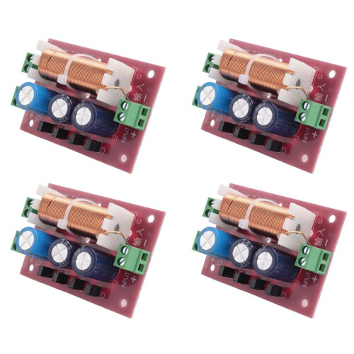 4X 400W Speaker Crossover 2 Way High-Low 4-16 Ohm Frequency Divider for Speaker 1