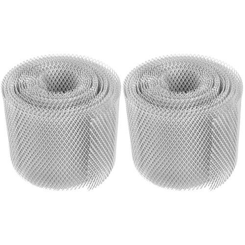 2Pcs Durable Stainless Steel Gutter Guard Mesh Silver Leaf Screen 2