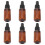 6Pcs Plastic Lotion Bottles Brown Durable Lightweight Cosmetic Storage 7