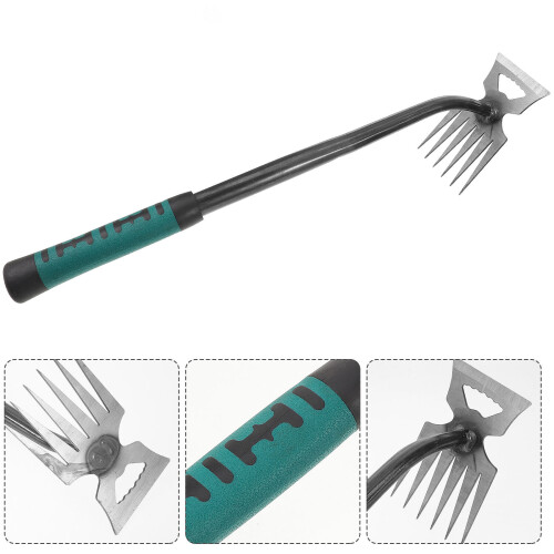 Gardening Weeder Puller Stalen Onkruidtrekker Klein Hark 2