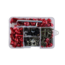 177Pcs Windscreen Cover Set Screws Fairing Set Screws Motorbike Accessories Red