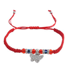 (Butterfly pendant) Devil's Eye Hand Woven Bracelet Unisex Handmade Beaded Adjustable Bangle Elegant Stylish Jewelry for Men Women
