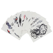 12 Blatt Wasserdichte Temporär-Tattoos für Arme, Beine, Körper, 120x190mm