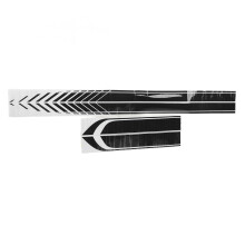 4 Stück Autoaufkleber aus PVC Universal Schwarz