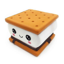 KINCJON 2 Pack Squishies Smores Cake Chocolate Sandwich Biscuit Cookies Pizza Kawaii Soft Slow Rising Scented Food Bread Squishies Stress Relief Kid T