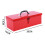 Hand Tool Case Iron Tool Box Latch Closure Ergonomic Handle Easy Access Tool Chest Multifunction Empty Tool Box for Workshops 2