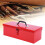 Hand Tool Case Iron Tool Box Latch Closure Ergonomic Handle Easy Access Tool Chest Multifunction Empty Tool Box for Workshops 5