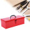 Hand Tool Case Iron Tool Box Latch Closure Ergonomic Handle Easy Access Tool Chest Multifunction Empty Tool Box for Workshops 6