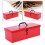 Hand Tool Case Iron Tool Box Latch Closure Ergonomic Handle Easy Access Tool Chest Multifunction Empty Tool Box for Workshops 7