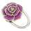 bolsa de mão dobrável em forma de flor de rosa com cabide roxa 5