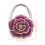 bolsa de mão dobrável em forma de flor de rosa com cabide roxa 6