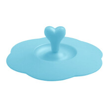 Cup Cover Cup Cover Food-grade Heart Handle Silicone Solid Color Anti-dust Cup Lid for Cup