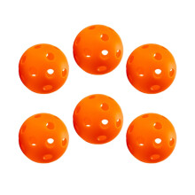 Indoor pickleballballen, 26 gaten, duurzaam, 74 mm, geschikt voor officiële toernooien, oranje, 6 stuks